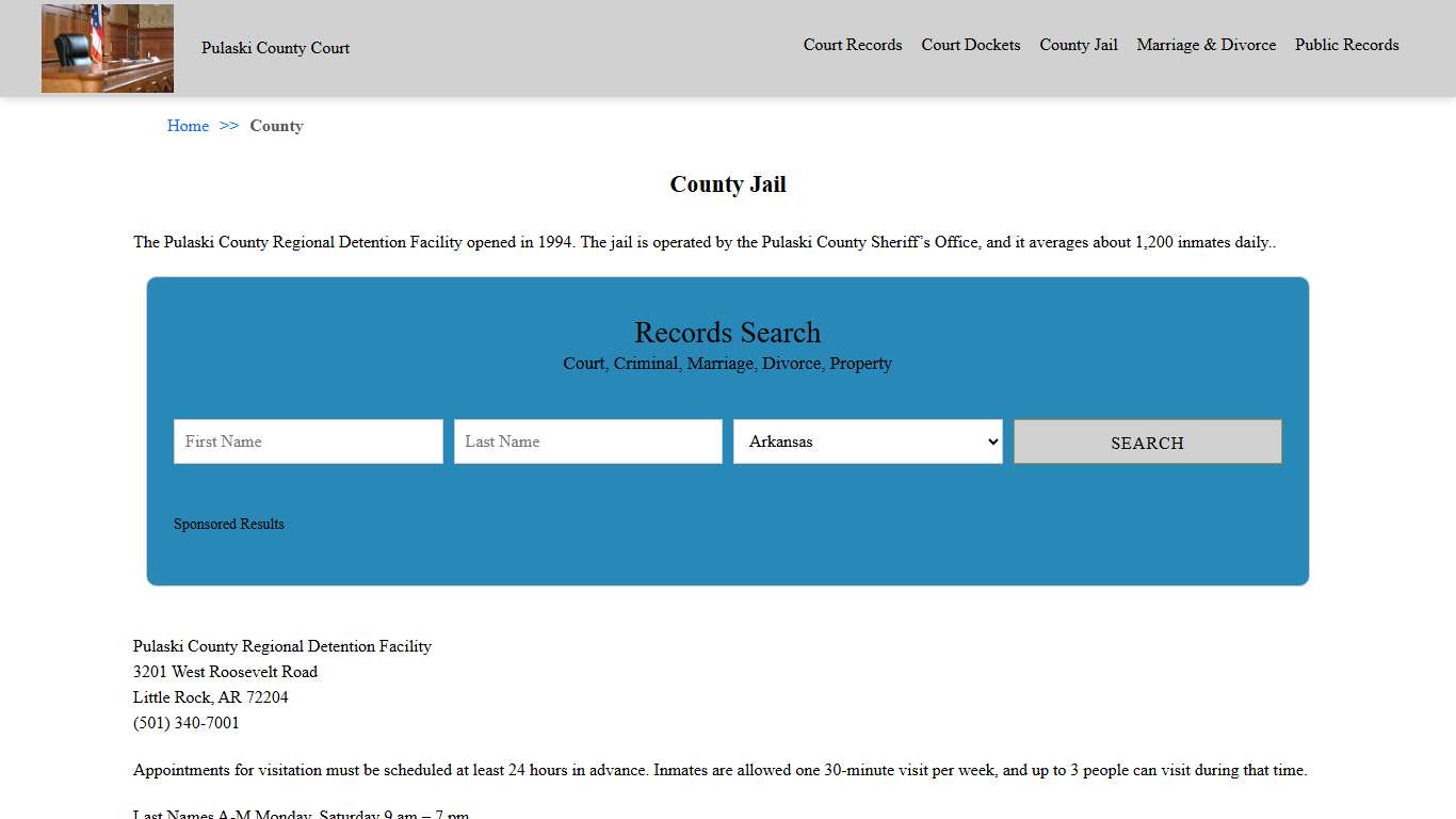 County Jail | Pulaski County Court